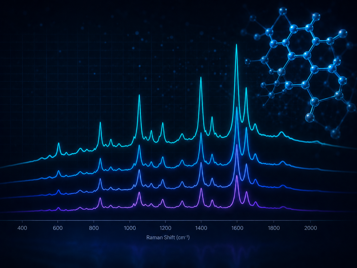 Professional SERS Raman spectra visualization